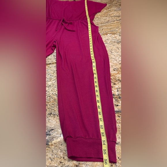 PRETTYGARDEN Women's Short Sleeve Drawstring Jumpsuit Plum Size XXL - Picture 7 of 8